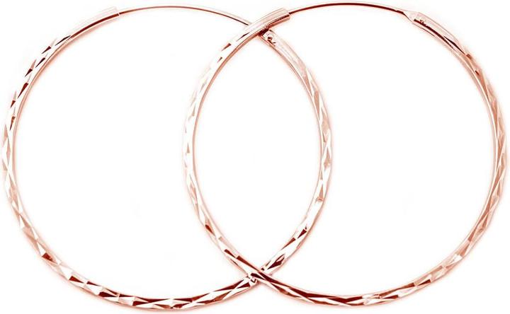 Produktbild Beneto Fashion gold-plated round earrings made of silver AGUC2439 / SCS-ROSE - Diameter: 4 cm (L)