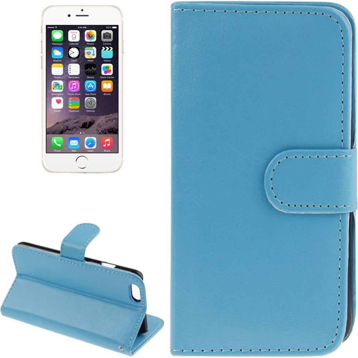 Thumbnail - König Design Schutzhülle Handytasche (Flip Quer) für Handy Apple iPhone 6 Blau (Apple iPhone 6), Smartphone Hülle, Blau