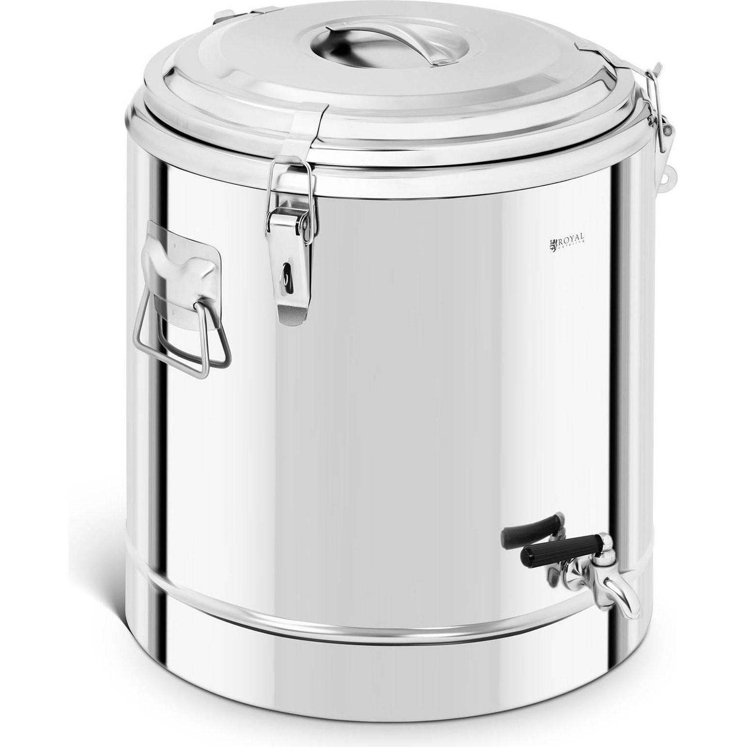 THERMOBEHÄLTER THERMOBOX WARMHALTEBEHÄLTER Speisen Edelstahl 20 L Stapelbar 166119360993