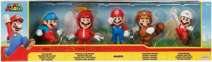 Produktbild Jakks Pacific Super Mario Figuren Mario 5er-Pack 6,5 cm