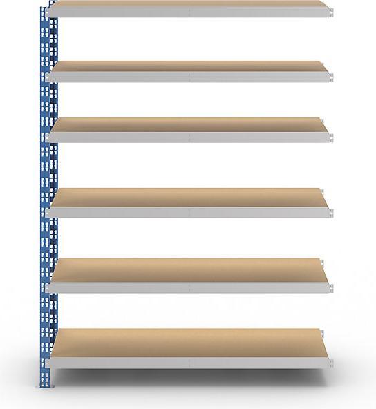 Actual product image eurokraft basic Wide span boltless shelf unit with chipboard shelves, depth 500 mm, extension