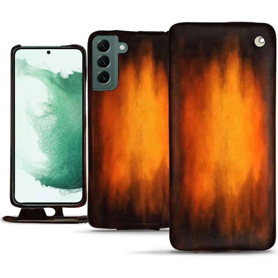 Noreve Lederschutzhülle vertikal (Samsung Galaxy S22+ 5G), Smartphone Hülle, Violett