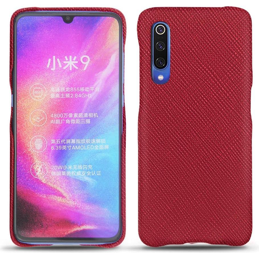 Noreve Lederschutzhülle (Xiaomi Mi 9), Smartphone Hülle, Rot