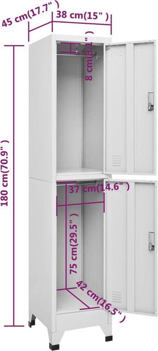 Produktbild VidaXL Archibaldo (38 x 45 x 180 cm)