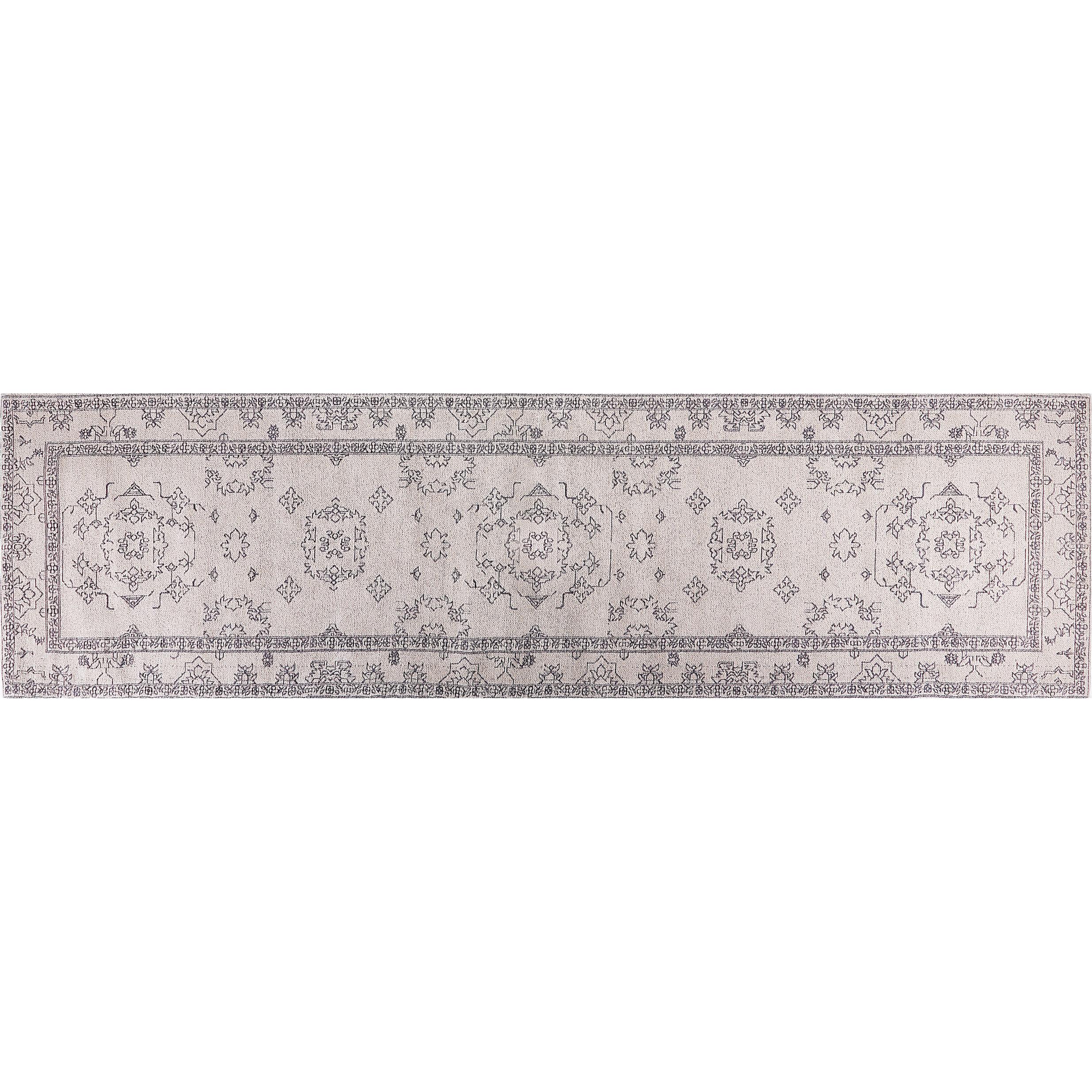Beliani, Teppich, Baumwollteppich Beige 80 x 300 cm GOLLER (80 x 300 cm)