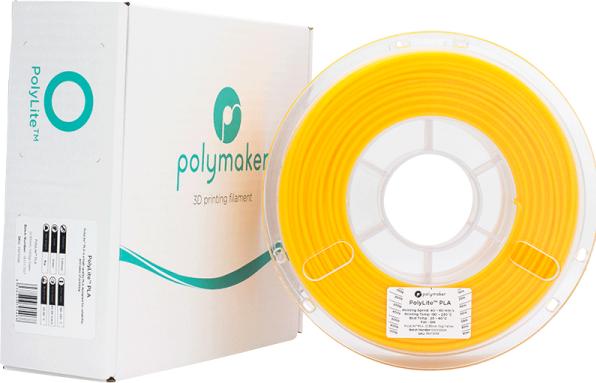 Actual product image Polymaker PolyLite PLA - Yellow - 2.85mm (PLA, 2.85 mm, 1000 g, Yellow)