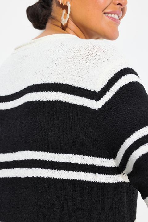 Produktbild Ulla Popken Pullover, kürzer geschnitten, Boxy, Rundhals, Halbarm (46, 48)