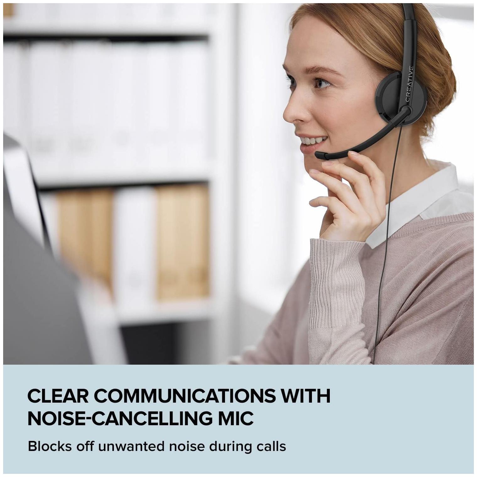 Thumbnail - Creative Crea Headset HS-220 51EF1070AA001 (Kabelgebunden, USB-A), Office Headset, Schwarz