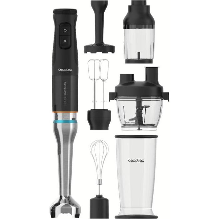 Cecotec Batidora De Mano Katana 15 Totaldestroy Full G Screen, Frullatore a immersione, Nero
