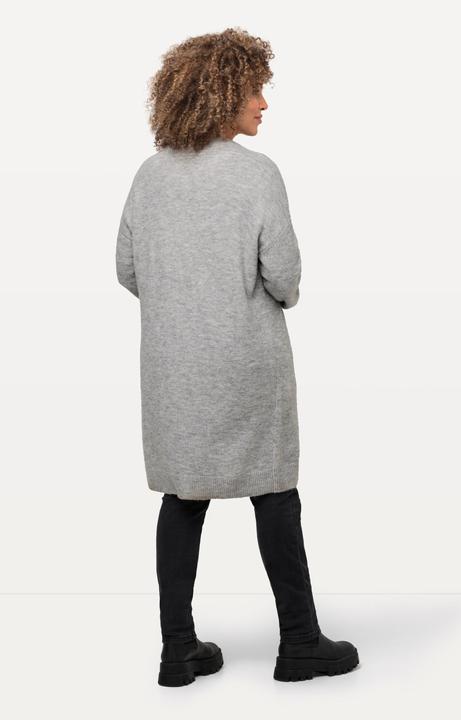 Produktbild Ulla Popken Strickjacke, Boxy, Knöpfe, V-Ausschnitt, Feinstrick (62)