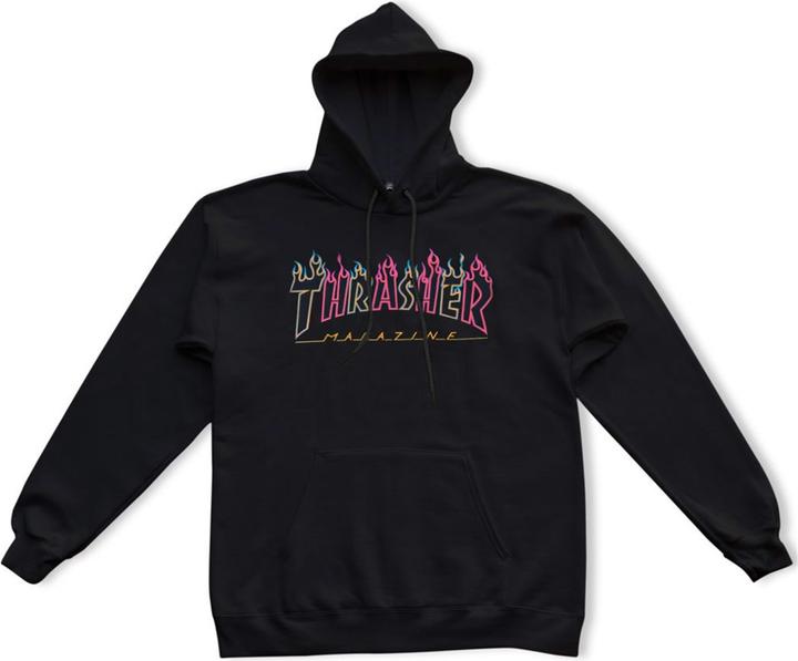 Immagine prodotto Thrasher Cappuccio con logo al neon a doppia fiamma (S)