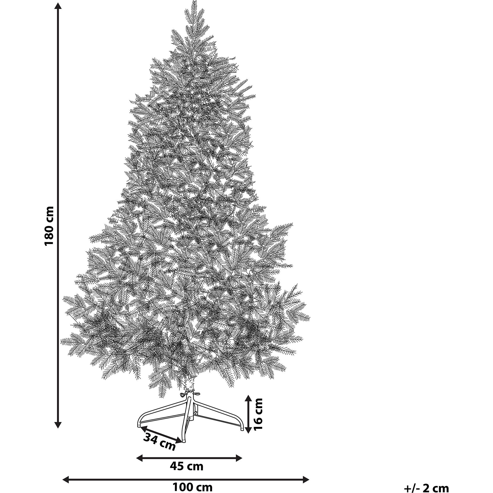 Thumbnail - Beliani, Weihnachtsbaum, Weihnachtsbaum Tatlow (180 cm)
