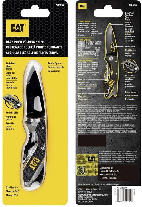 Actual product image Cat Folding knife