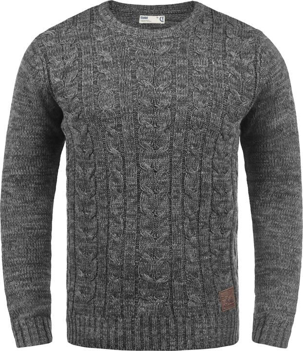 Actual product image Solid Philemon Men's Jumper Chunky Knit Pullover With Crew Neck Made Of 100% Cotton (S)
