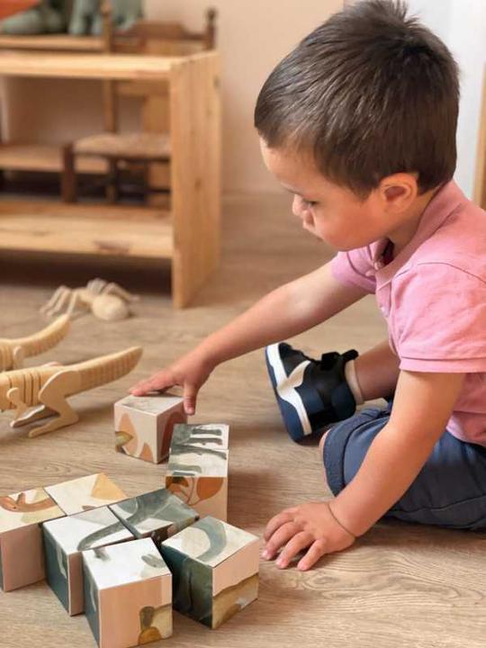 Actual product image Egmont Dino cube puzzle (9 pieces)