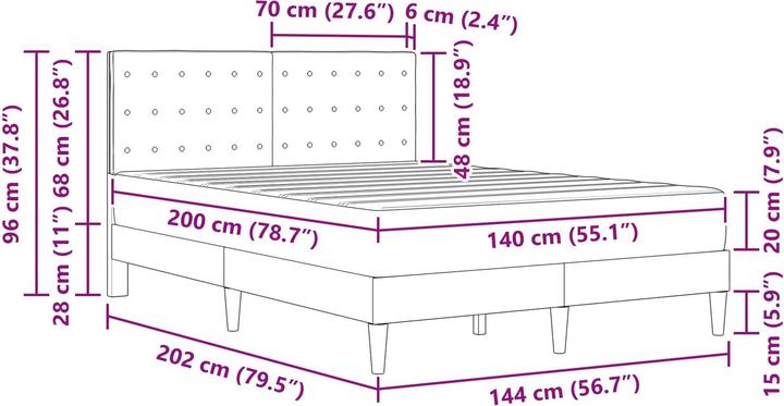 Image du produit vidaXL Bettrahmen (140 x 200 cm)