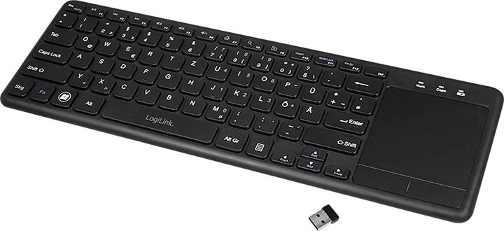LogiLink Wireless keyboard with touchpad, 2.4 GHz, black (DE, Wireless)