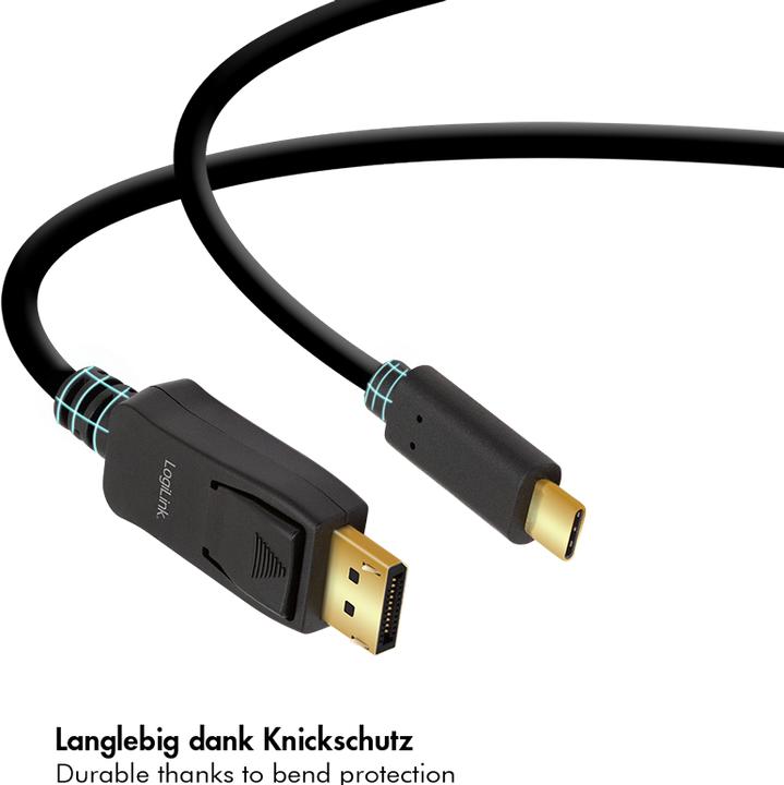 Produktbild LogiLink USB Typ C — DisplayPort (1.80 m)