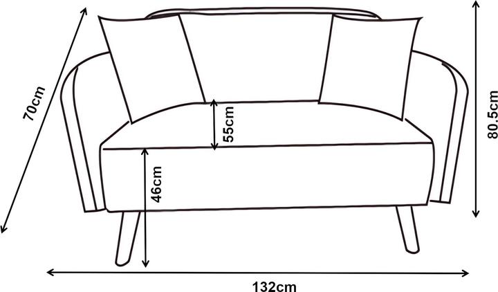 Produktbild En.Casa 2-Sitzer Sofa Midt 132x70x81 cm Cord Grün (2-Sitzer)