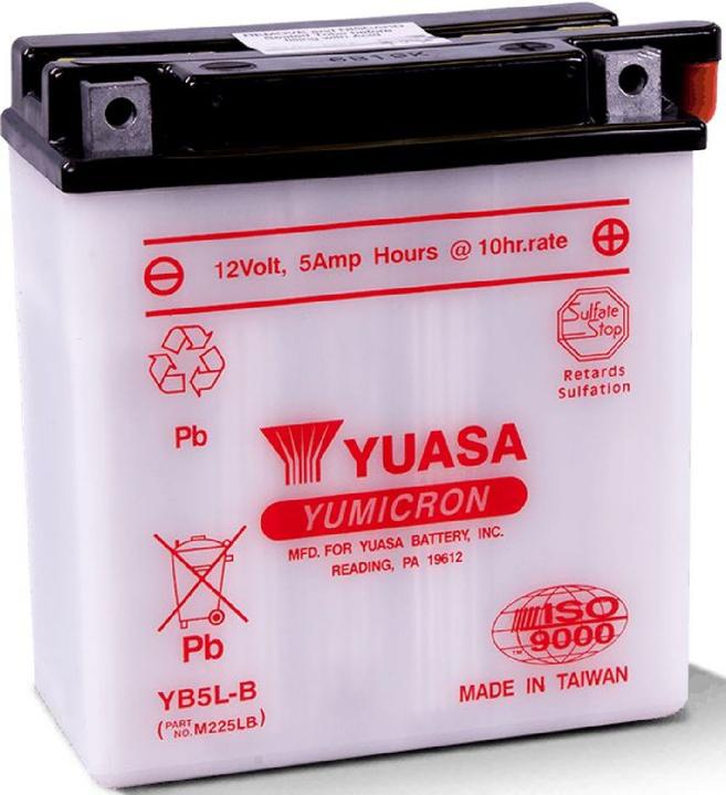 Actual product image Yuasa YB5L-B Motorcycle battery (DIN 50512) (12 V, 5.30 Ah, 60 A)
