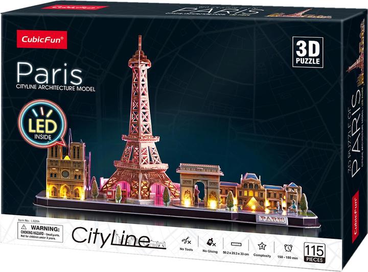 Immagine prodotto Cubicfun Puzzle 3d Parigi LED (115 pezzi)