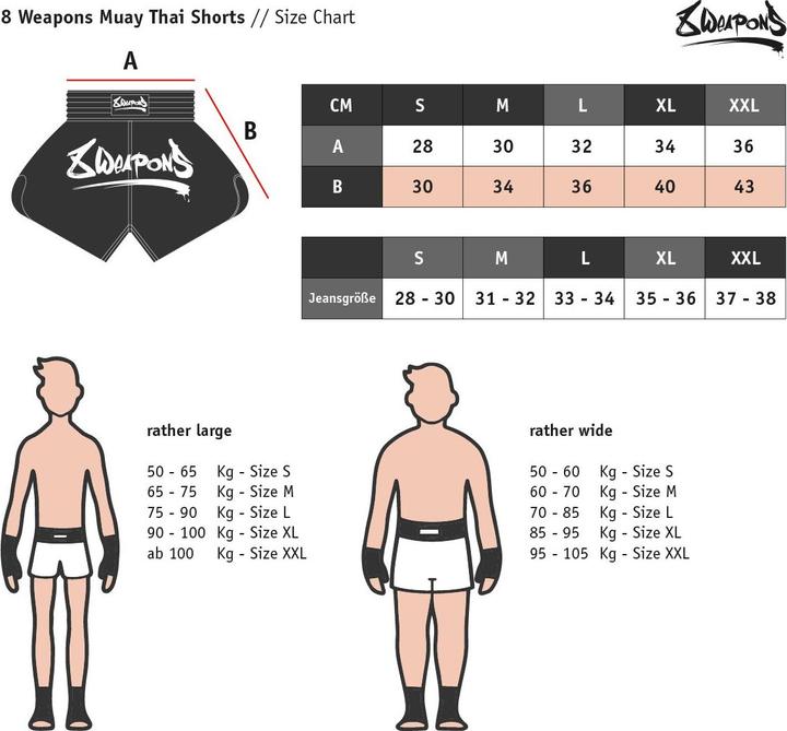 Produktbild 8Weapons Muay Thai Shorts, 8 Ways Yant (XXL)