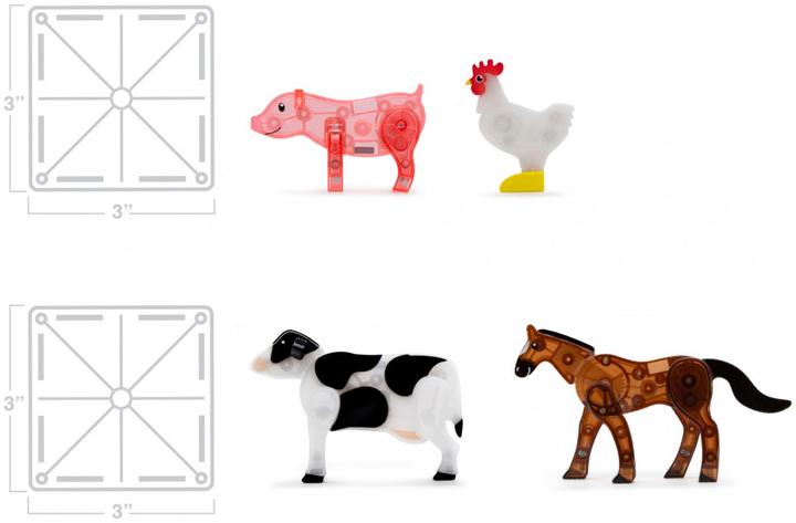 Actual product image Magna-Tiles Farm Animals Set (25 pieces)