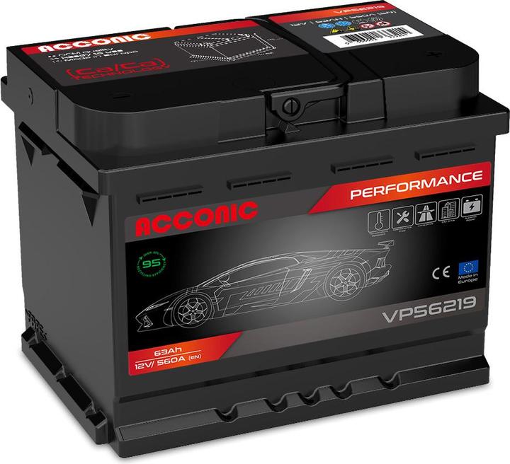 Produktbild Acconic VP56219 Performance 63Ah Autobatterie 560 408 054 (63 Ah)