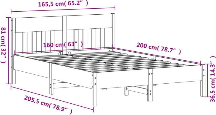 Image du produit vidaXL Bettgestell (160 x 200 cm)