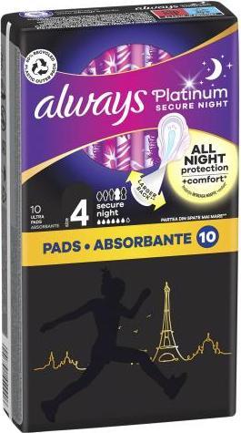 Actual product image Always Platinum Secure Night Size 4 (10 x)