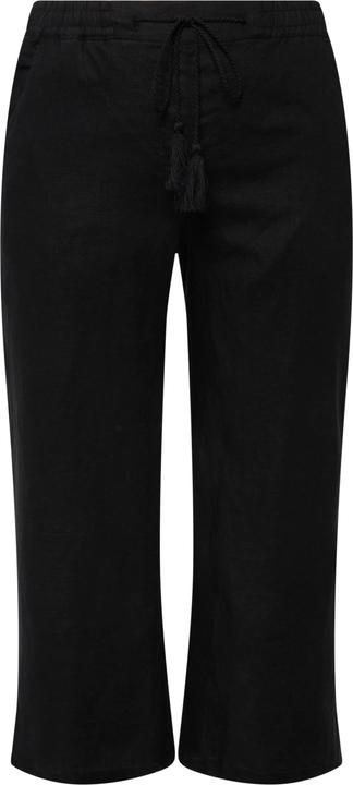 Image du produit Ulla Popken Pantalon en lin 7/8 à taille élastique. Naturellement respirant (56)