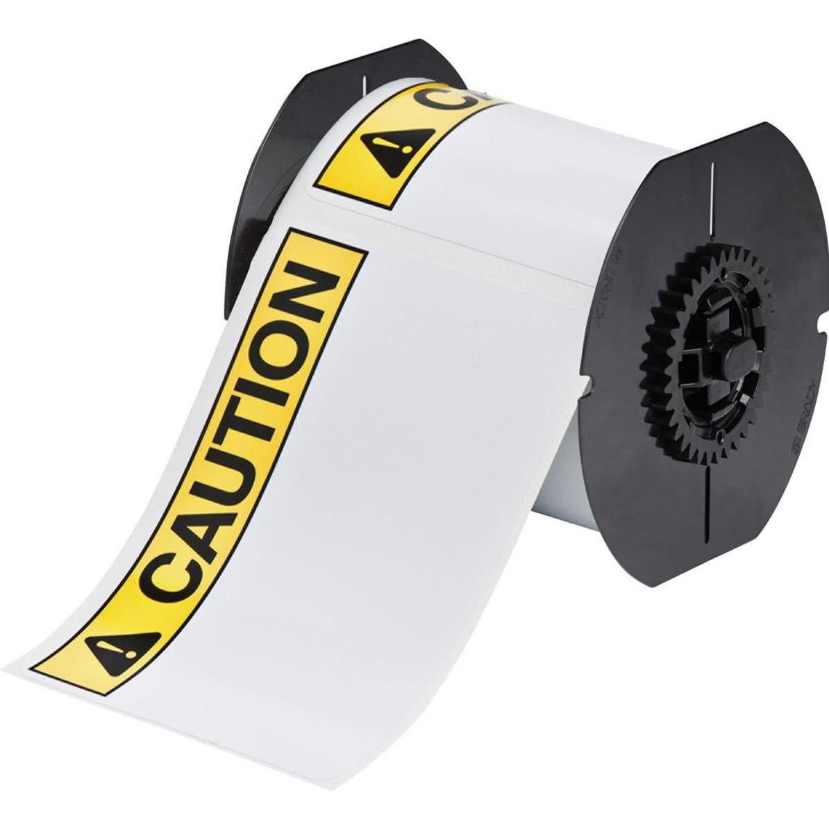 Brady, Etiketten, B30-25-595-ANSICA, vorgedruckte Vinyl-Etiketten, Schwarz & Gelb auf weiss, glänzend, 101.60 x