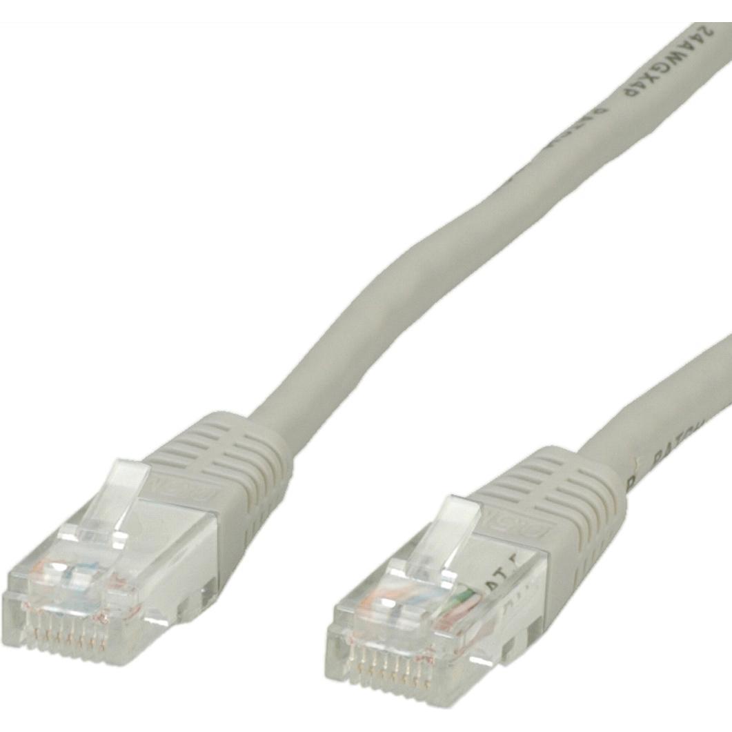 Value UTP-Patchkabel konf. Kat. 6, grau 1,0 m (U/FTP, CAT6, 1 m), Netzwerkkabel