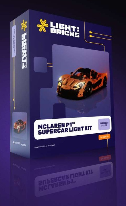 Actual product image Light my bricks LMB 2.0 LED light set for LEGO 47172 McLaren P1