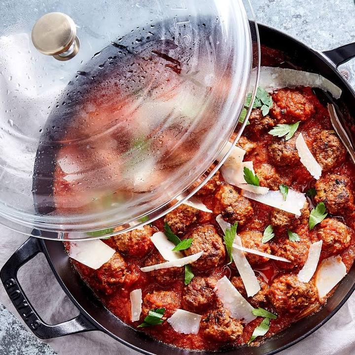Actual product image Staub Curved glass lid, 20 cm, round | Glass | Transparent (20 cm, Glass)