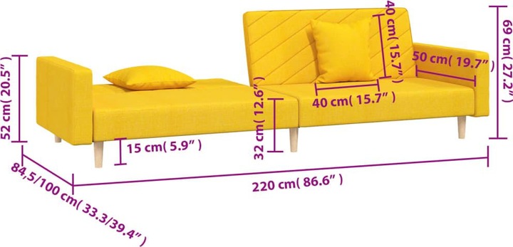 Produktbild VidaXL Shiro (2-Sitzer)