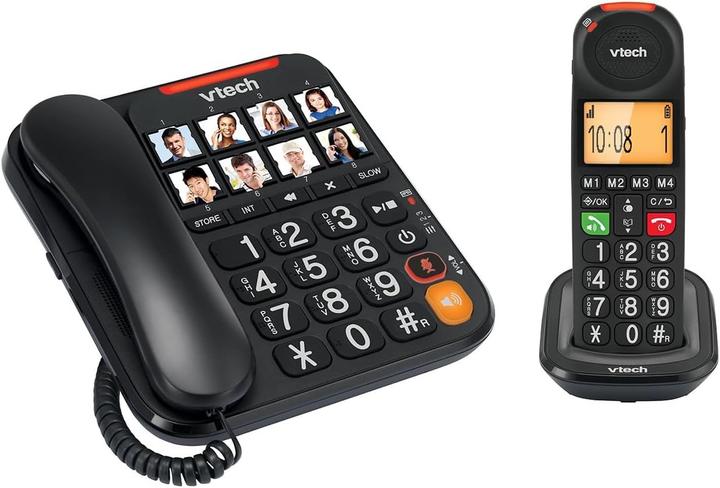 Actual product image VTech Corded Phone with Large Keys and Answering Machine