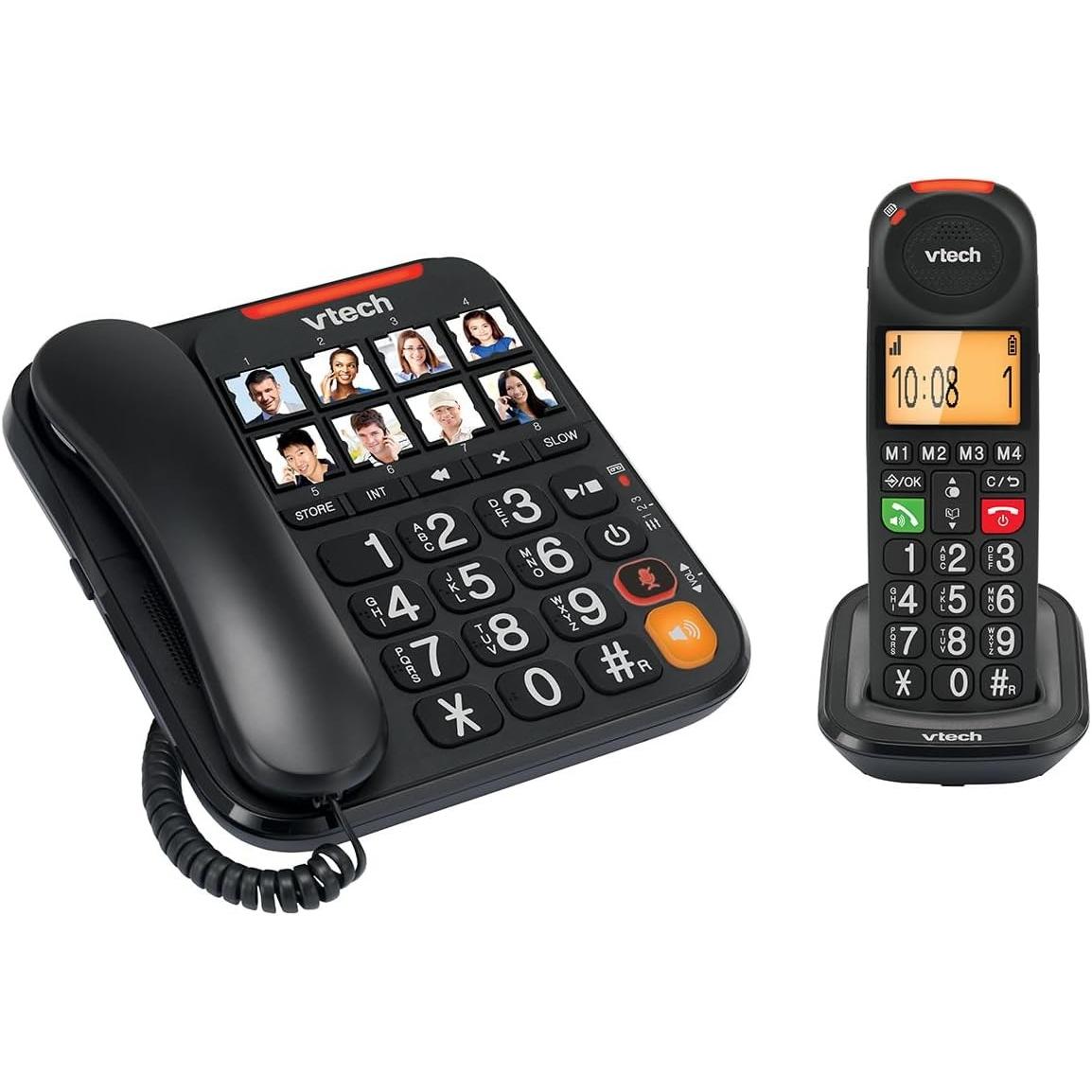 VTech Schnurtelefon mit grossen Tasten und Anrufbeantworter (CL6550)