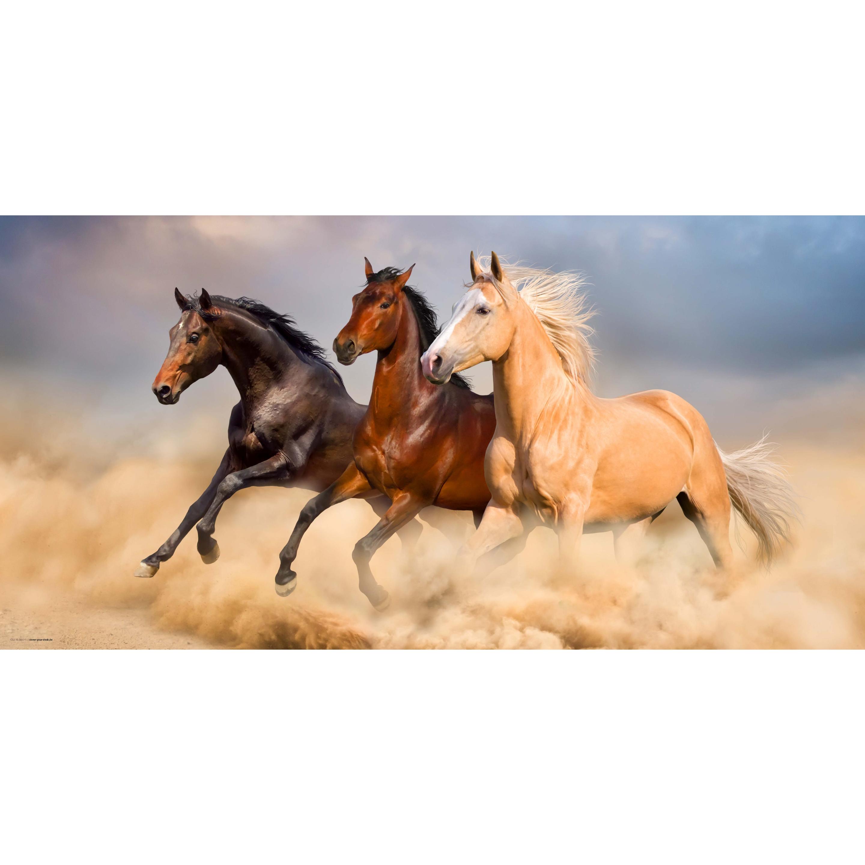 CoverYourDesk, Unterlage, Schreibtischunterlage Drei Pferde