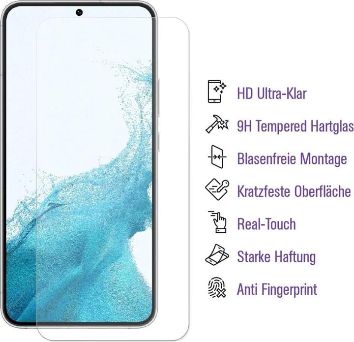 Actual product image Protectorking 1x UV Liquid real tempered 9H armoured glass 3D CLEAR (3 pcs., Samsung Galaxy S24+)