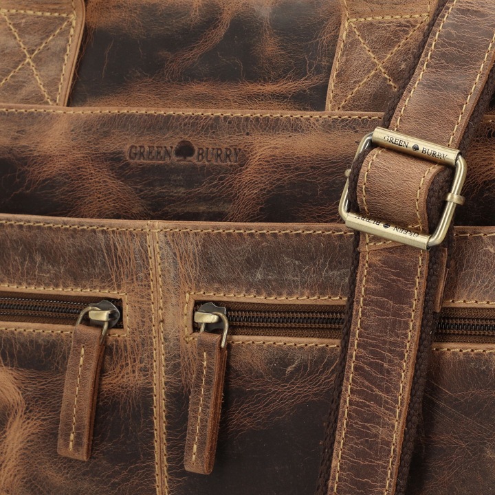 Actual product image Greenburry Vintage Aktentasche Leder 38 cm Laptopfach (14.96")