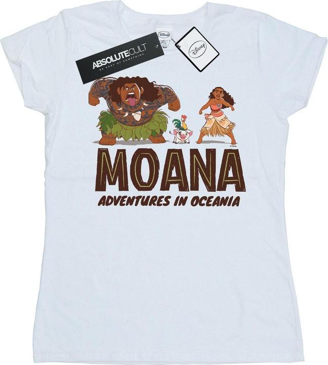 Actual product image Disney Womens/Ladies Moana Adventures in Oceania Cotton T-Shirt (XL)
