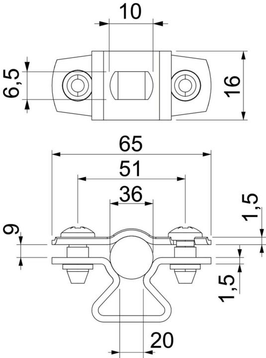 Produktbild OBO Bettermann Abstandschelle