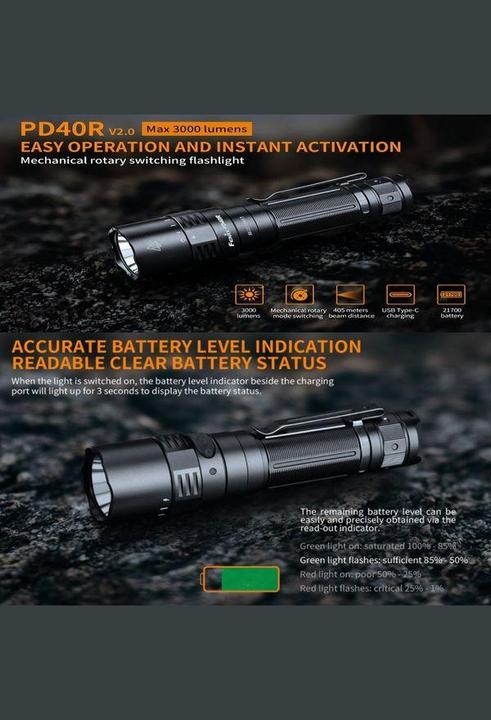 Produktbild Fenix PD40R V3.0 (14.30 cm, 3000 lm)