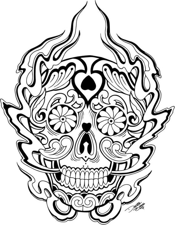 Image du produit Miami Ink Masque de la mort mexicain 1 (94 x 120 cm)