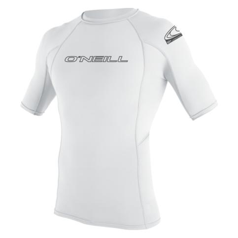 O'Neill, Herren, Badeshirts, Basic Skins Rashguard, Weiss, (S)
