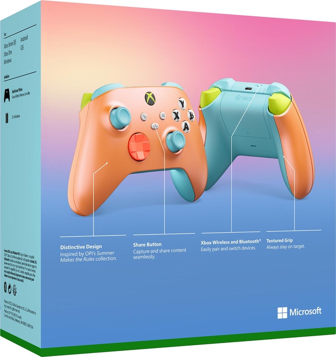 Produktbild Microsoft Xbox Wireless Controller - Sunkissed Vibes OPI (Special Edition) (Xbox Series X, Xbox Series S, Xbox One X, Xbox One S, PC)