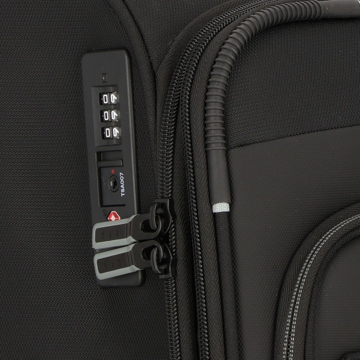 Immagine prodotto D&N Travel Line 9504 Set di valigie a 4 ruote, 3 pezzi con ripiegamento elastico (204 l, XL (da 115l))