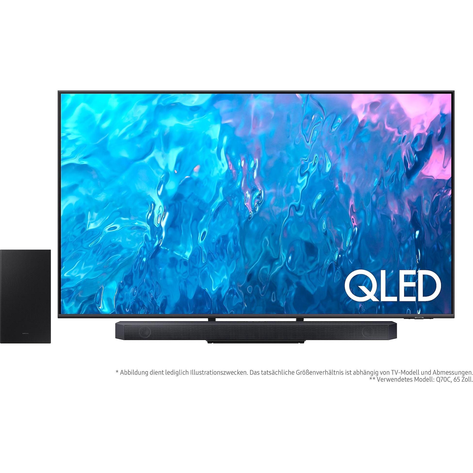 Samsung GQ75Q70CAT (75", Q70C, QLED, 4K, 2023), TV, Grau