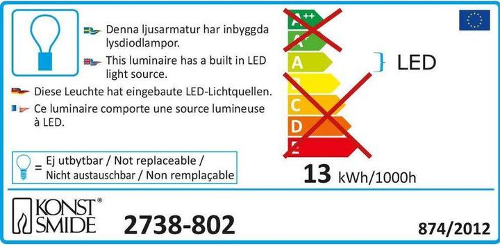 Energie-Label Konstsmide Dachrinnektte (21.25 m)